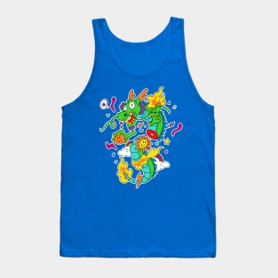 Flying Anime Dragon Tank Top